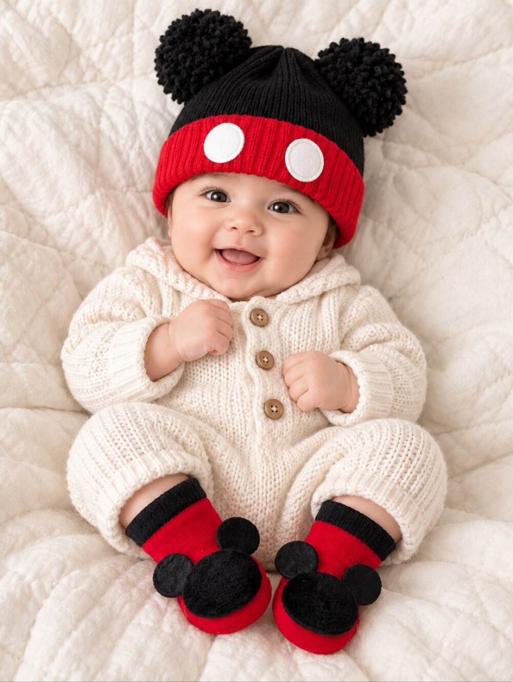 Disney Baby Mickey Mouse Hat & Sock Set 0–12 Months NWT